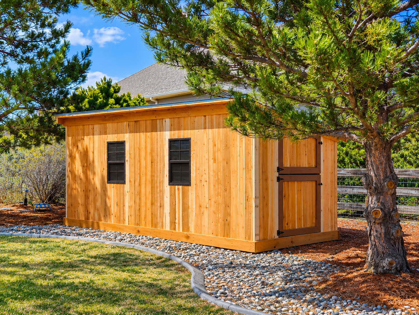 Peak Loafing Shed custom-built storage shed